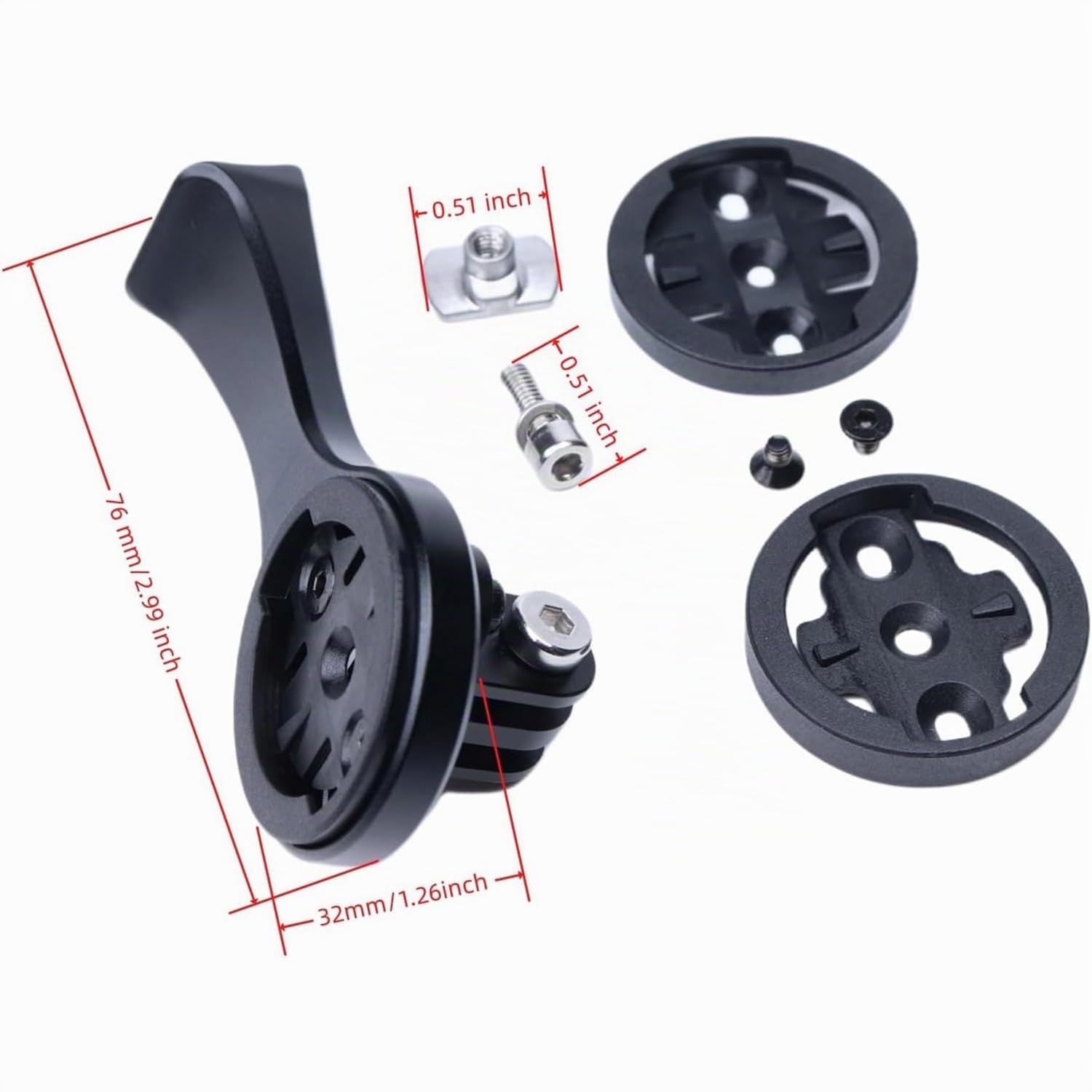 Support de vélo Compatible avec Potence spéciale Vange SL7, Out Front Combo Mount pour Garmin Edge Wahoo Elemnt et Bryton