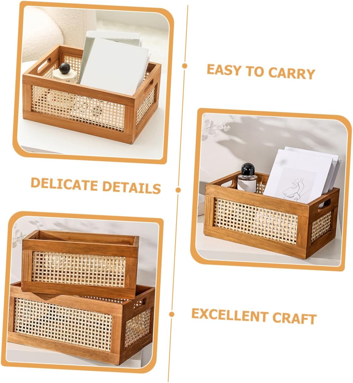 Woven Storage Basket for Home Organization Large Capacity Handcrafted Rustic Style for Nursery Bathroom Living Room Bedroom Storage