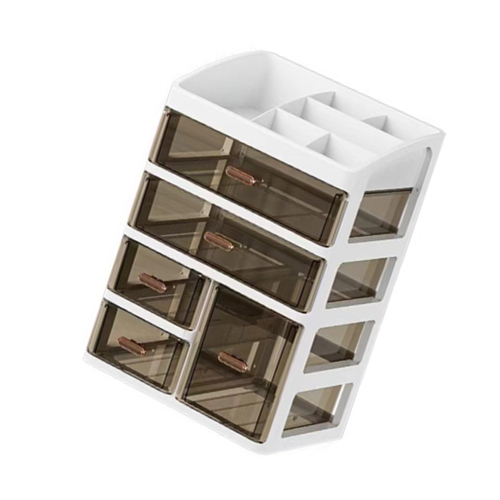 Tsophreniq Desk Organizers with Multiple Layer Compartments Top Storage and Clear Drawer for Efficient Home Organization Drawer