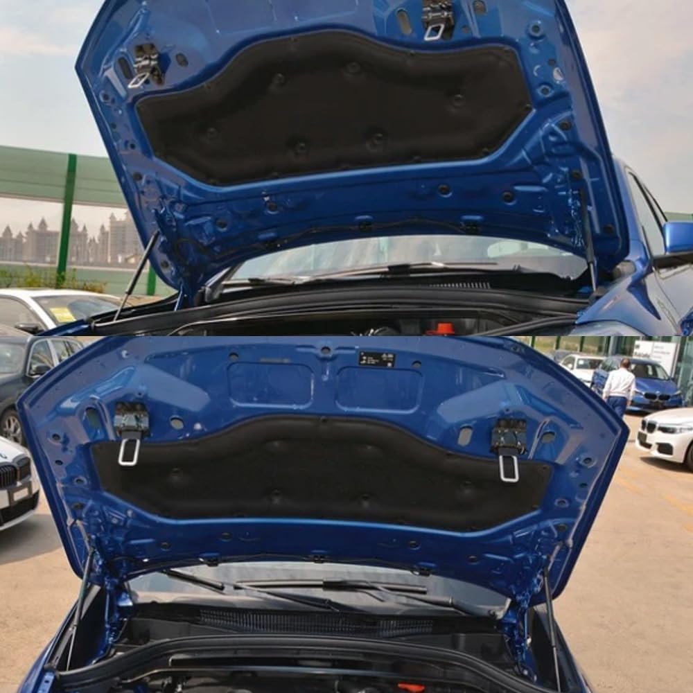 Cotone Isolante Acustico per Cofano Anteriore Auto,per BMW X1 F48 2019-2023,Isolamento del Cofano del Cofano, Isolamento Acustico del vano Motore