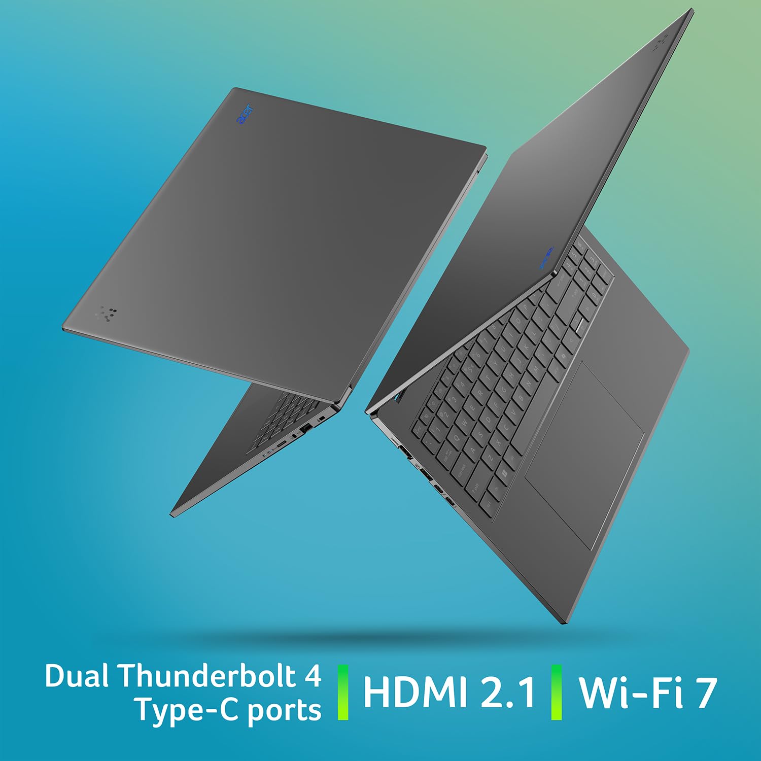 Acer Aspire 16 AI | Laptop | 16" WUXGA OLED | Intel Core Ultra 5 226V | 16 GB RAM | 512 GB SSD | Copilot+ PC | Windows 11 | Intel Arc Graphics | Tastiera QWERTY | Senza alimentatore | Grigio