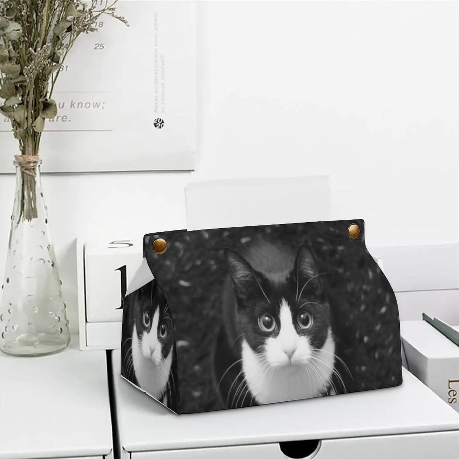 Amazon｜ティッシュケース 猫 八割れ猫ちゃん ディアーアニマルズ