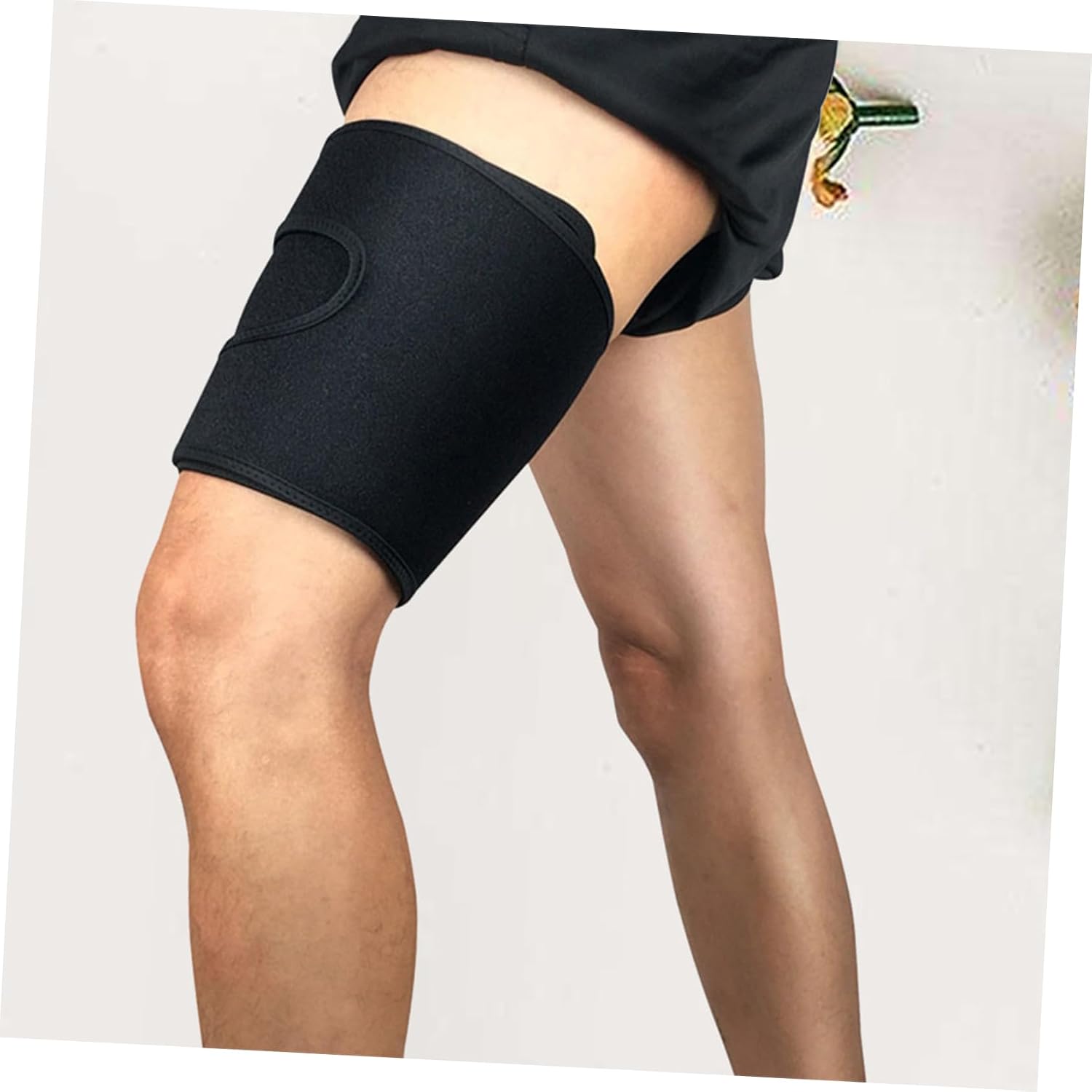 NOLITOY Adjustable Thigh Brace Support Sweat Band Durable Compression Wrap for Outdoor Activities Running Yoga and Gym for Men and Women