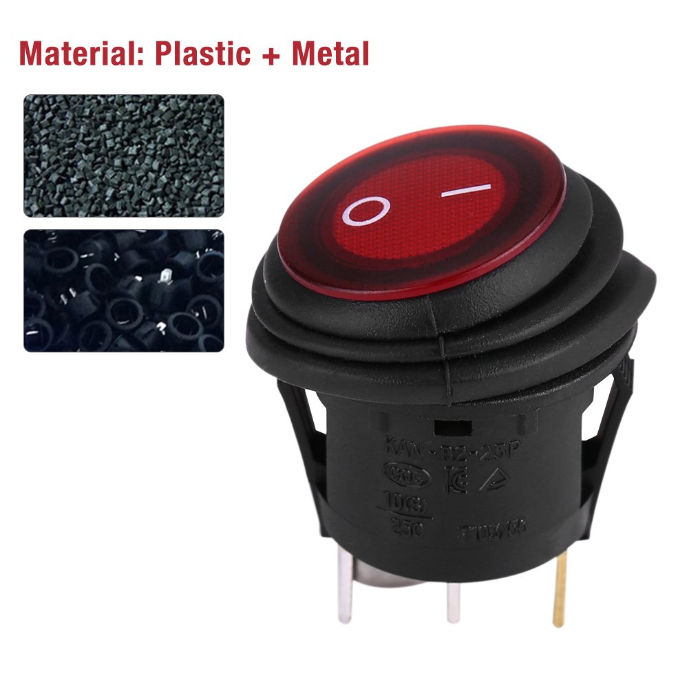 12 Interruttori A Levetta DC 12V 20A - Con LED Colorati, Per Auto E Barche