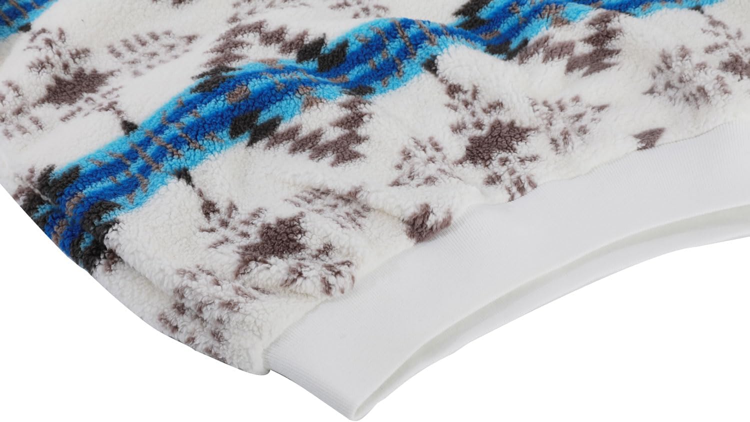 chouyatou Women's Warm Half Zip Tribal Aztec Printed Hooded Fuzzy Fleece Hoodie Sweatshirt - Image 5