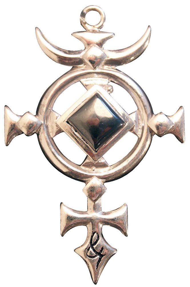 Enchanted JewelryBriar Cross of St. Michael Hematite Pendant for Protection Clearing Talisman Amulet Charm