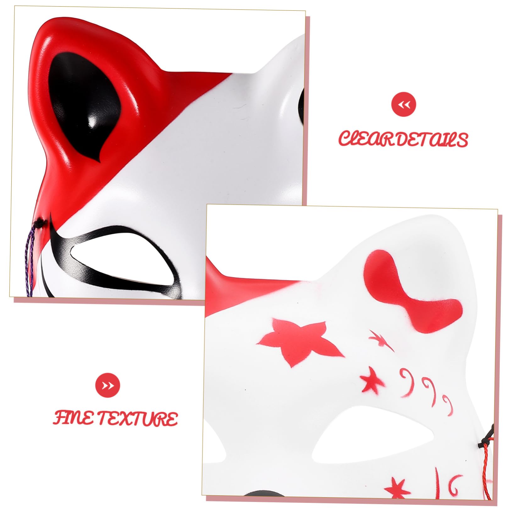 Alasum 10pezzi Maschera Animale Mezza Faccia Per Ragazzo Ragazza Di Maschere Da Cosplay Tema Gatto Per Feste Halloween e Performance