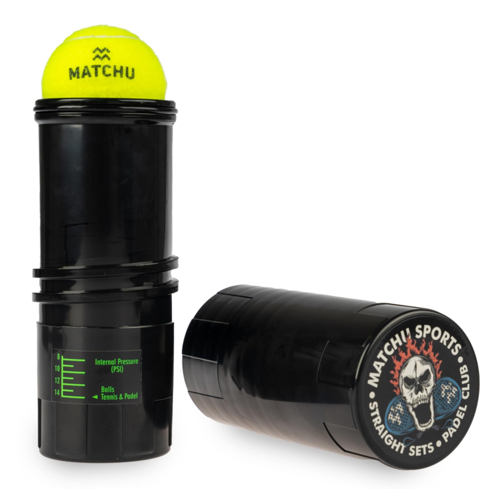 MATCHU - Régulateur de pression pour balles Padel et Tennis - Support de pression - Réparateur de pression - Ball Pressurizer - Pressure Keeper - Pressure Saver - Durée de vie prolongée - 22x8,3x CM
