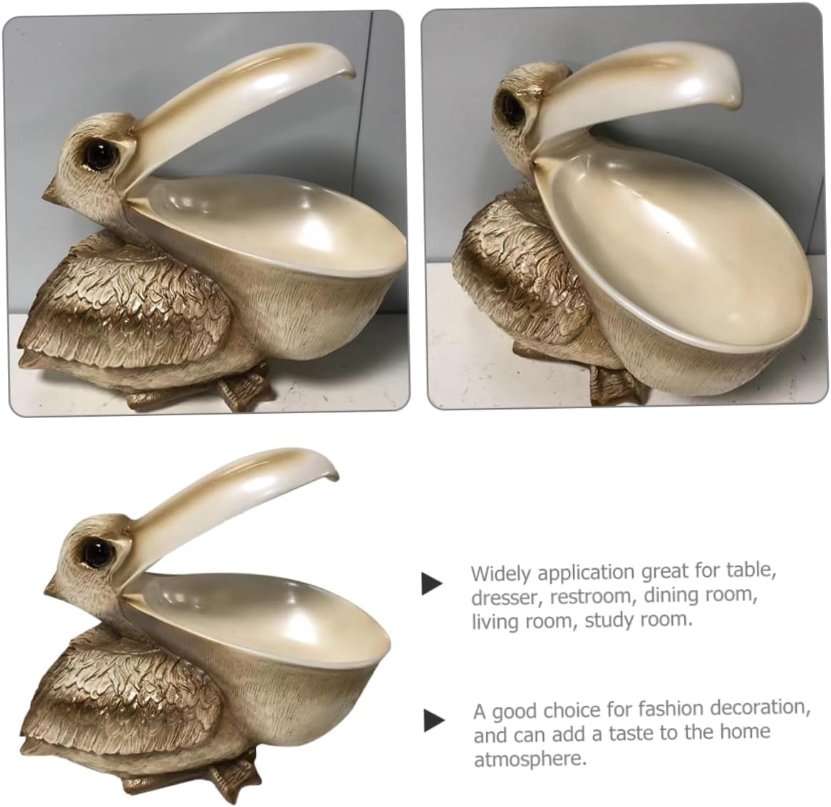 PRETYZOOM Toucan Figurine Key Organizer Resin Desktop Ornament Holder Office Decor Key Storage