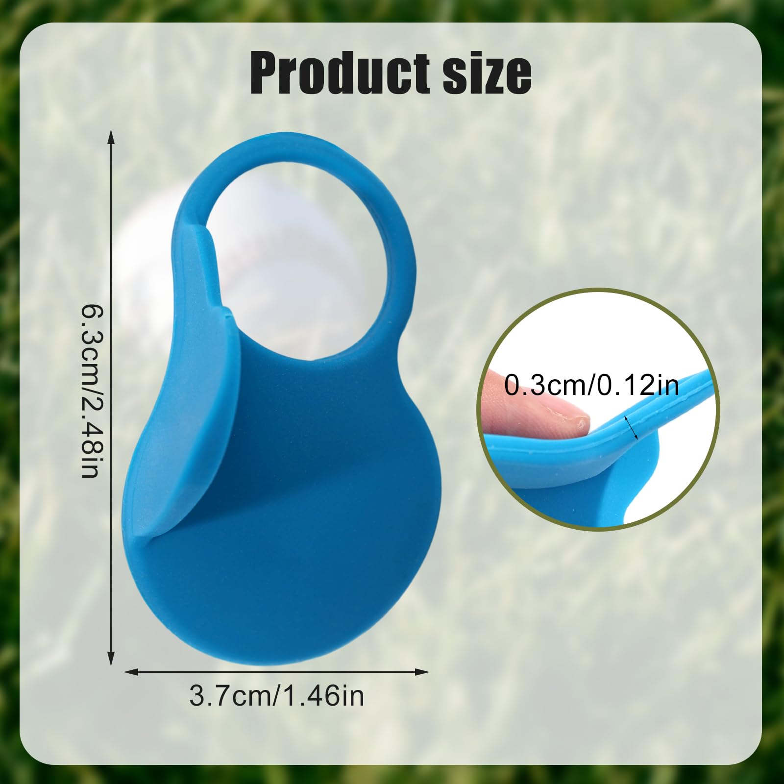 Lyreh Protector Dedo Pulgar Beisbol, Silicona Suave Protectores de Beisbol para Batea para Reducir el Dolor y Las Lesiones en los Dedos o Corregir la Técnica de Agarre (Azul)