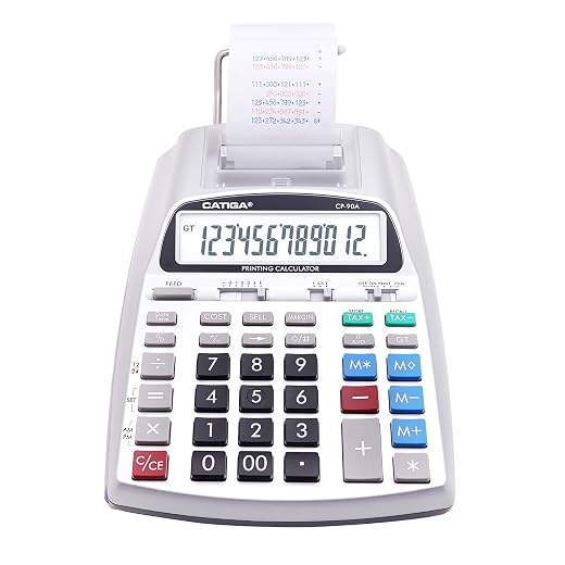 CATIGA New & Upgraded 2024 Printing Calculator Adding Machine 10 Key, Desktop Home Office Calculator with Paper Roll Print Out, Accounting Business Finance