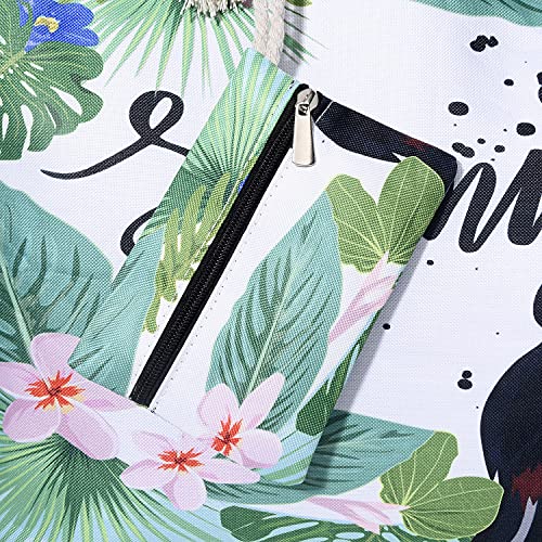 MASADA Large beach bag water resistant with zip Summer, XXL - Image 3