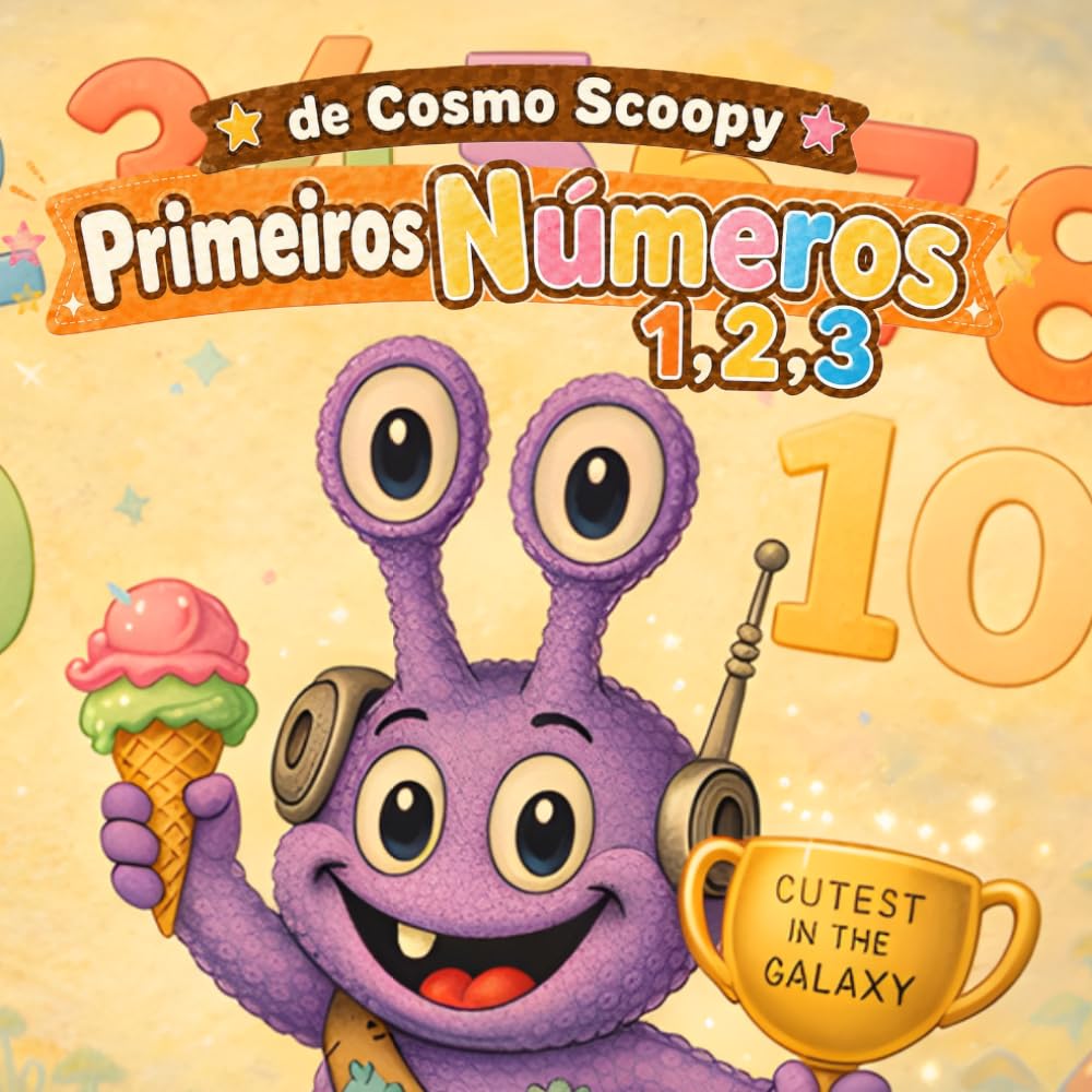 Os Primeiros Números de Cosmo Scoopy 1,2,3: Contar, Traçar e Aprender os Números de 1 a 10 com Cosmo Scoopy (cosmo-scoopy (edição em português))