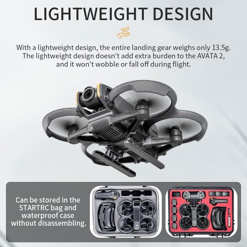 Train d'atterrissage pour drone Avata 2 avec pieds extensibles et pliables - 7