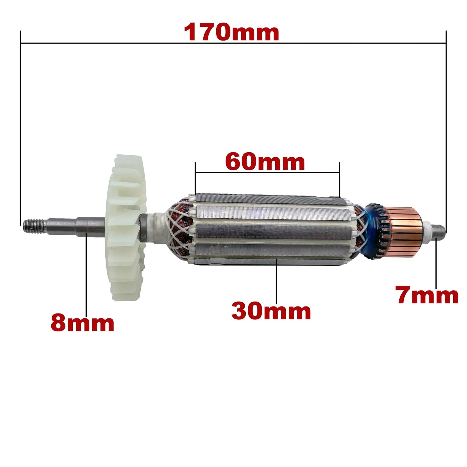 Rotor de armadura, repuestos for amoladora angular, AC 220V 240V DWE8101S DWE8100S DWE8100T DWE8101T DWE8110S DWE8111S(Armature)