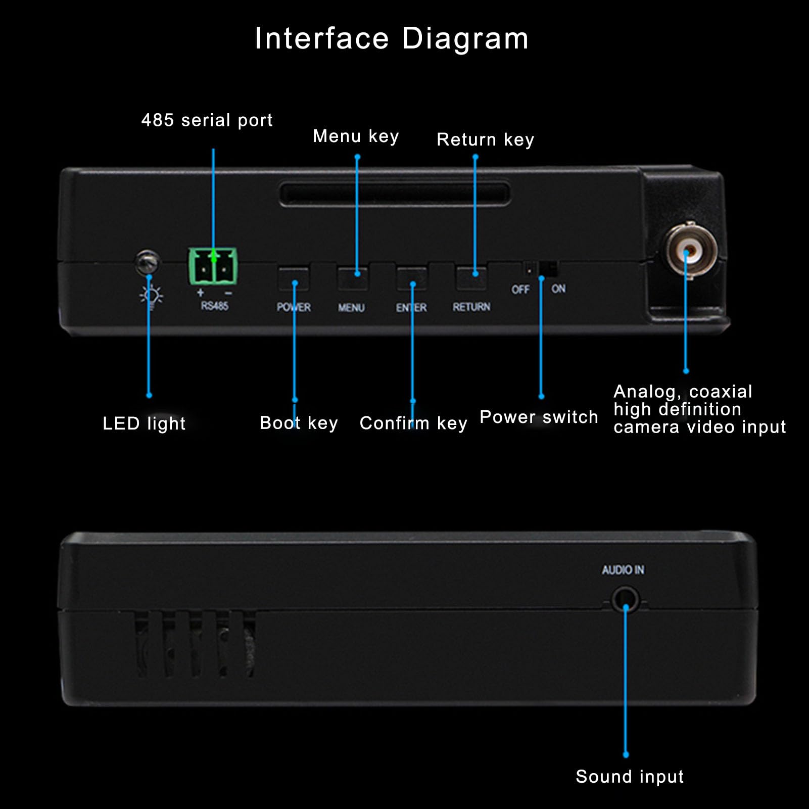 Fafeicy Testeur de Vidéosurveillance au Poignet, écran Tactile IPS Transparent de 4 Pouces, Appareil de Test de Caméra Portable avec Batterie Longue Durée et Sortie PoE, pour la (Prise UE 100 à 240V)