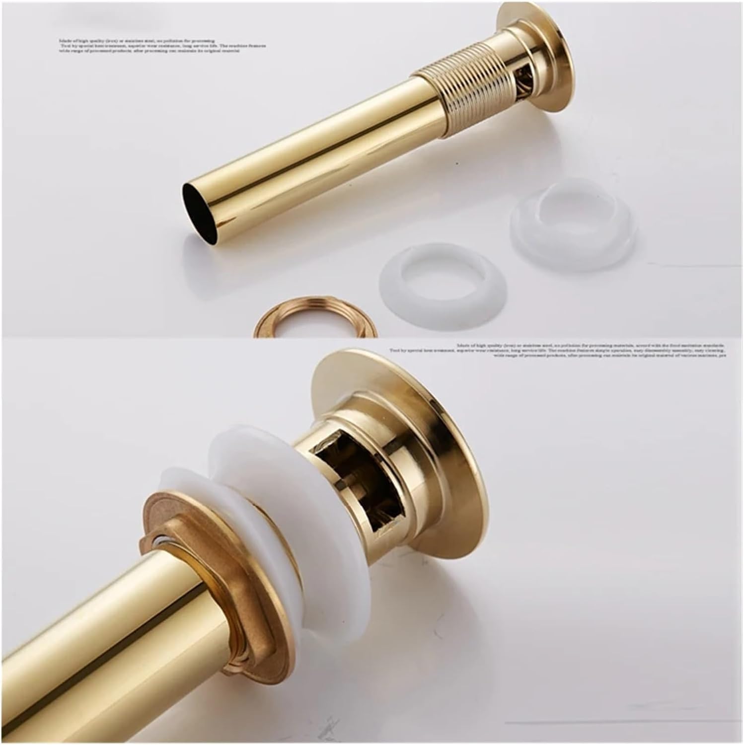 sostituzione del tappo del lavello pop up, Golden Bounce Lavandino in rame Lavandino in vetro Scarico a pressione Accessori for il bagno Scarico for lavabo Lavandino Scarico a scomparsa(Antique Brass