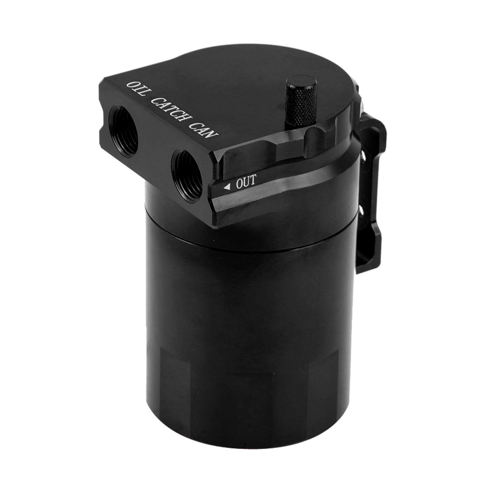 Universal Aluminium Auto Motorölbehälter Catch Can Breather Tank Kit Schwarz