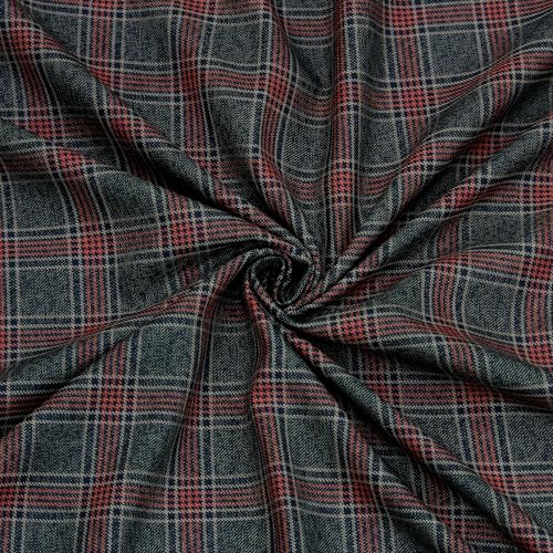 Image of BIGREAMS Unstitched Checkered Suiting Luxury Pants Fabric for Men - 1.5 Meter Pant Piece | Premium Blended Material | Soft Finish | Ideal for Formal Trousers
