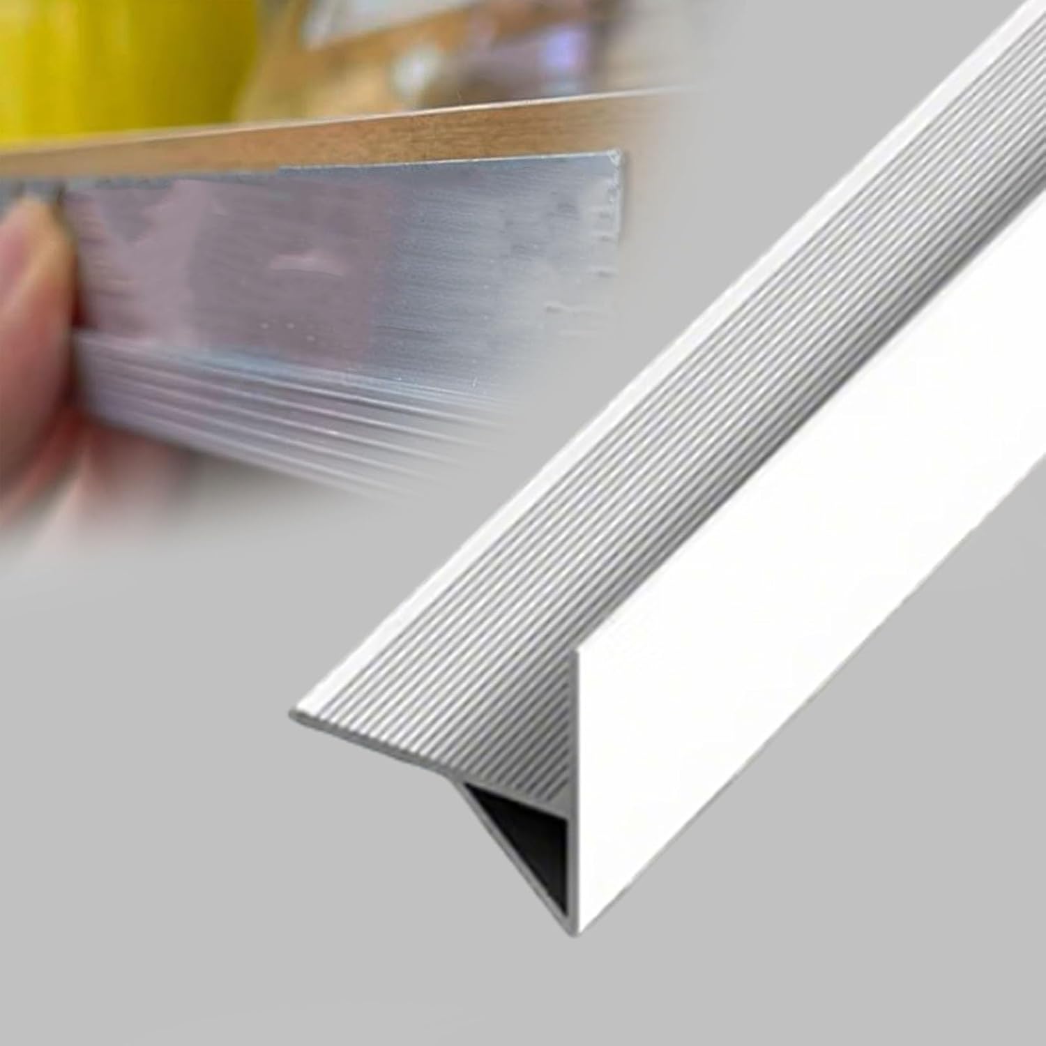 1 in Width Drip Roof Deflector Aluminum Alloy/Trim-to-Fit Weatherproof Home Drip Lines Eaves 2 4 Pcs/Outdoor Raindrop Edge Guard with Threads(Gray 2 PCS,L 60 in)