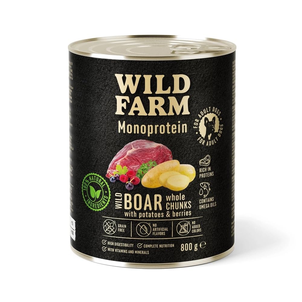 Cibo per cani monoproteico Wild Boar, 6 x 800 g, ipoallergenico