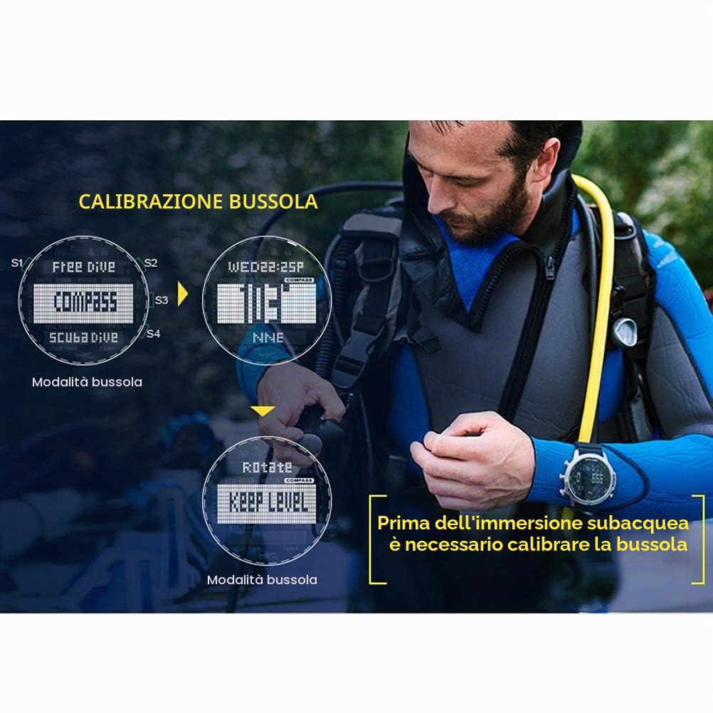 Orologio digitale sportivo da uomo, impermeabile, per attività all'aria aperta, con altimetro, barometro, bussola e termometro, orologio subacqueo militare fino a 100 m, multifunzione, Moderno
