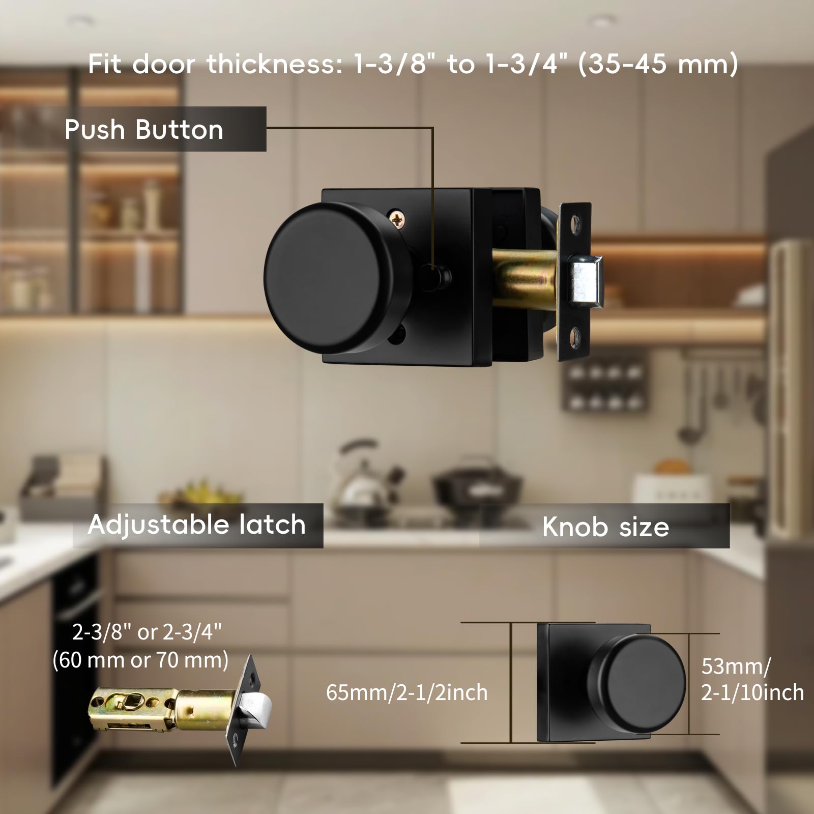 Black Door Knobs - Modern & Vintage Style -5