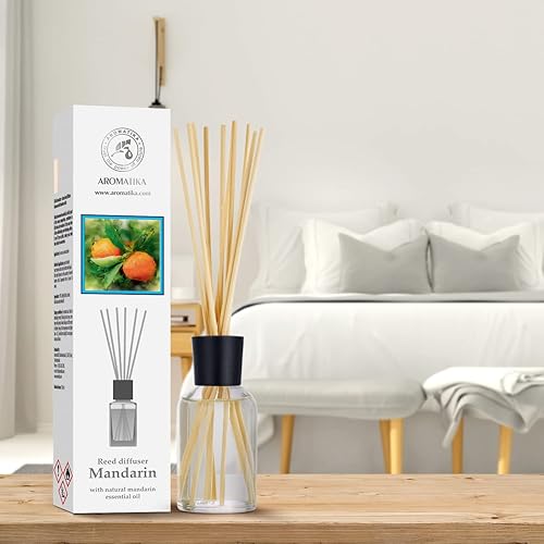 Miniatura 3 de Mandarine Home - Difusor de varillas de 3.4 onzas líquidas, fragancia fresca y de larga duración, 0% alcohol, juego de regalo con varillas de bambú,