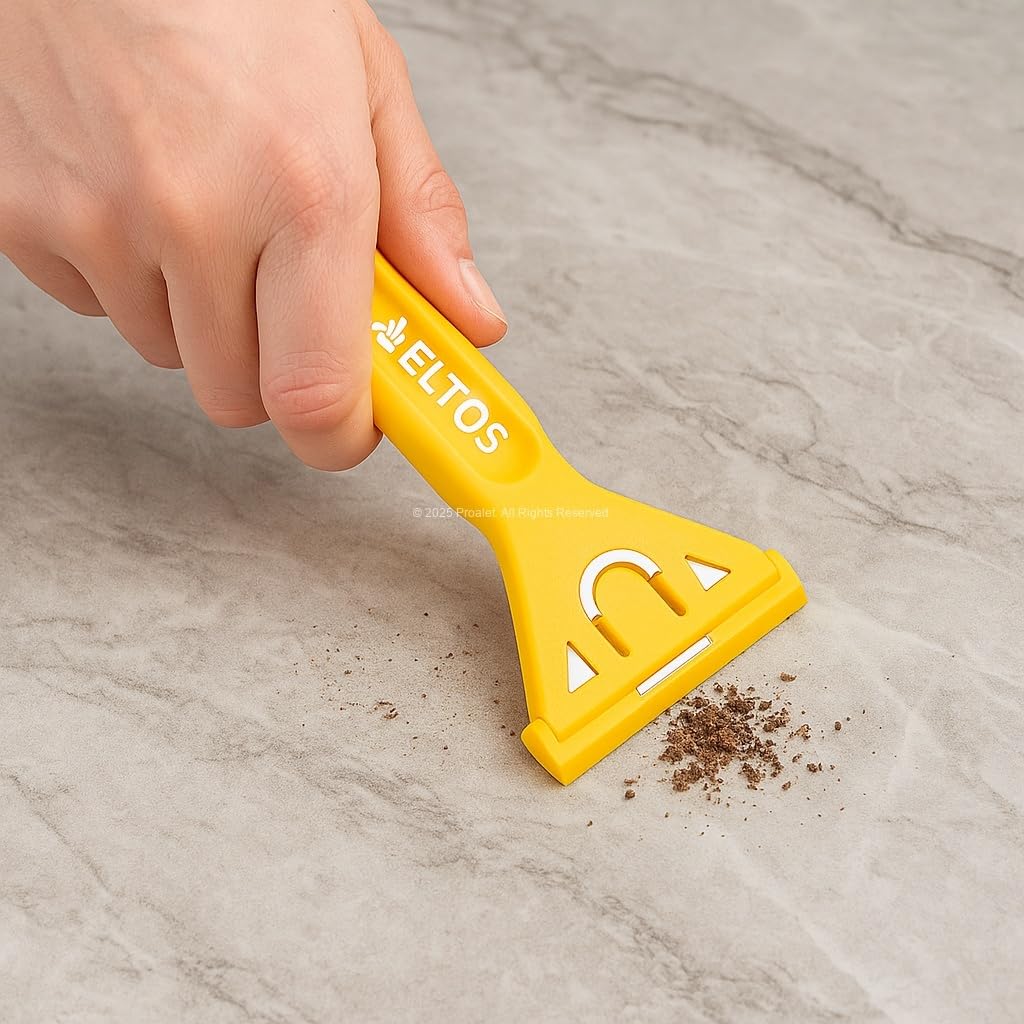 Eltos Cam Kazıma Bıçağı, Plastik, Çelik Uçlu, Ergonomik Saplı, Etiket ve Boya Kalıntısı Temizleyici, 70mm Bıçaklı, Cam Temizliği, Mermer Temizliği, Fırın ve Boya Temizliği için Kazıyıcı (1 Adet)