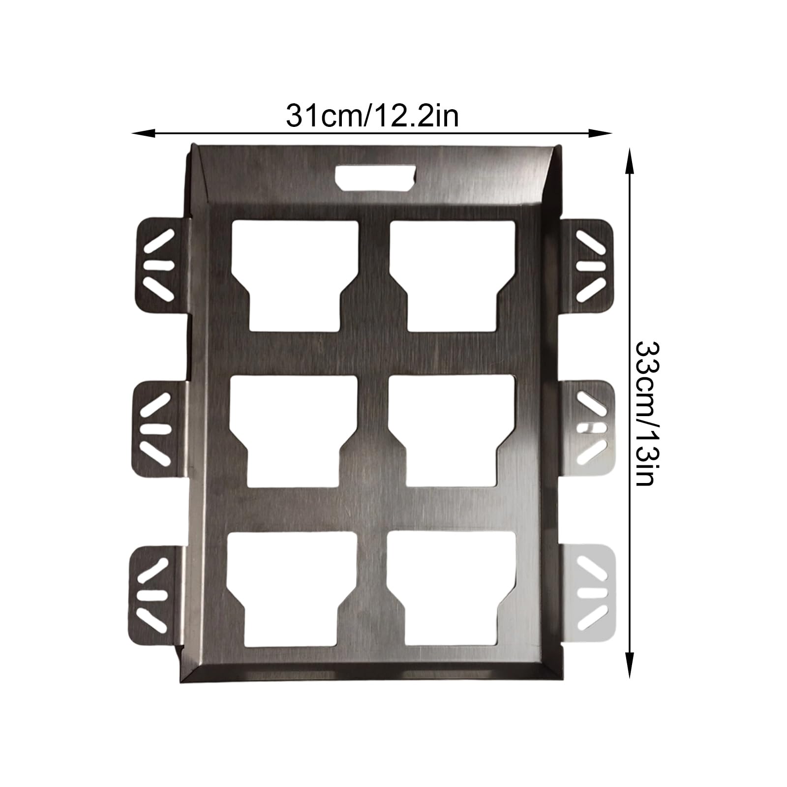 Placa de montaje para plataforma de camión de resistencia, soporte de herramientas inoxidable para particiones y estaciones de trabajo, capacidad de 50 con hardware compatible con plataforma de