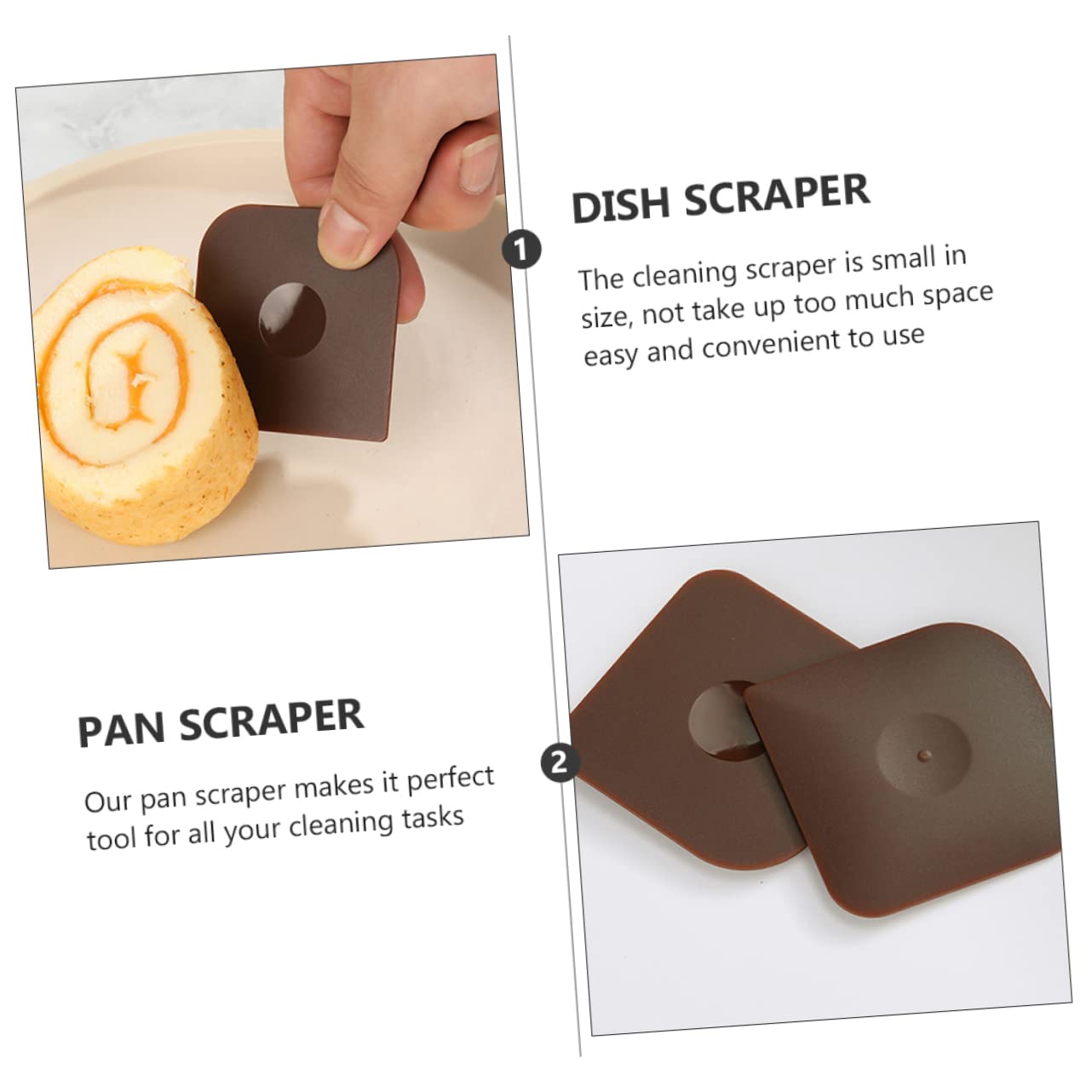 ULDIGI 4pcs Cooking Scraper Cleaning Spatula Set Pan Cleaning Scrapers Home Pot Tools