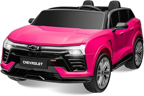 Miniatura 8 de Perbyste Vehículos eléctricos de 24 V para niños de 2 plazas, con licencia Chevrolet Blazer, vehículos eléctricos con control remoto para padres,