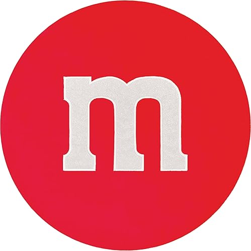 Miniatura 1 de iscream M&M's - Mini almohada de forro polar de felpa de 10.5 pulgadas con detalles bordados, color rojo