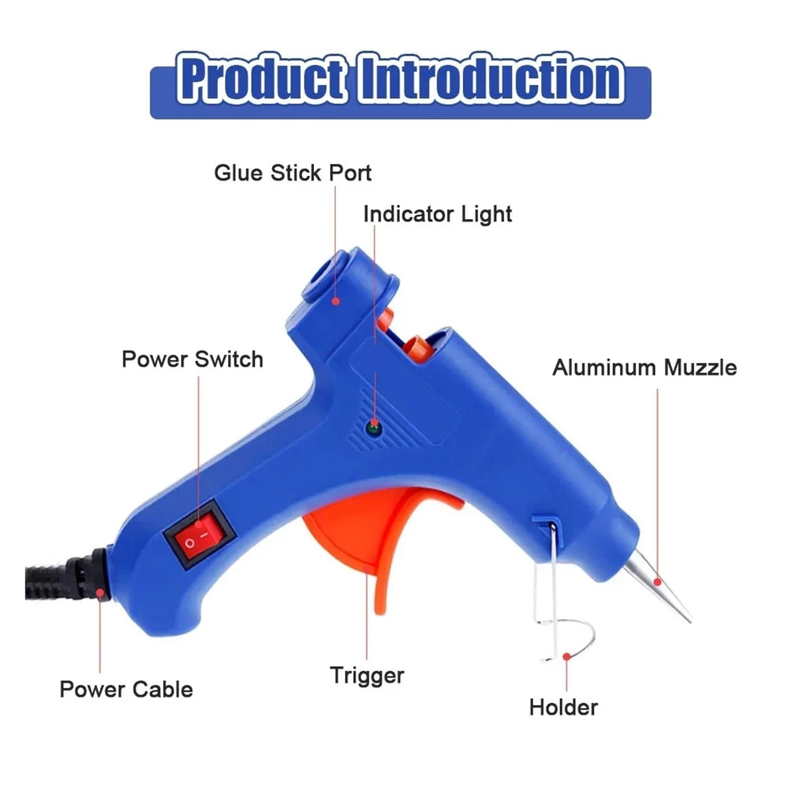 7mm x 100m 20W pistolet do klejenia na gorąco pistolet do klejenia na gorąco do klejenia na gorąco do domu Mini elektronarzędzie do majsterkowania DIY DIY projekty i szybka naprawa