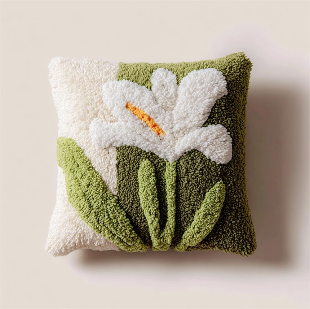 kitphoenix Latch Hook Cushion Kit -Lily