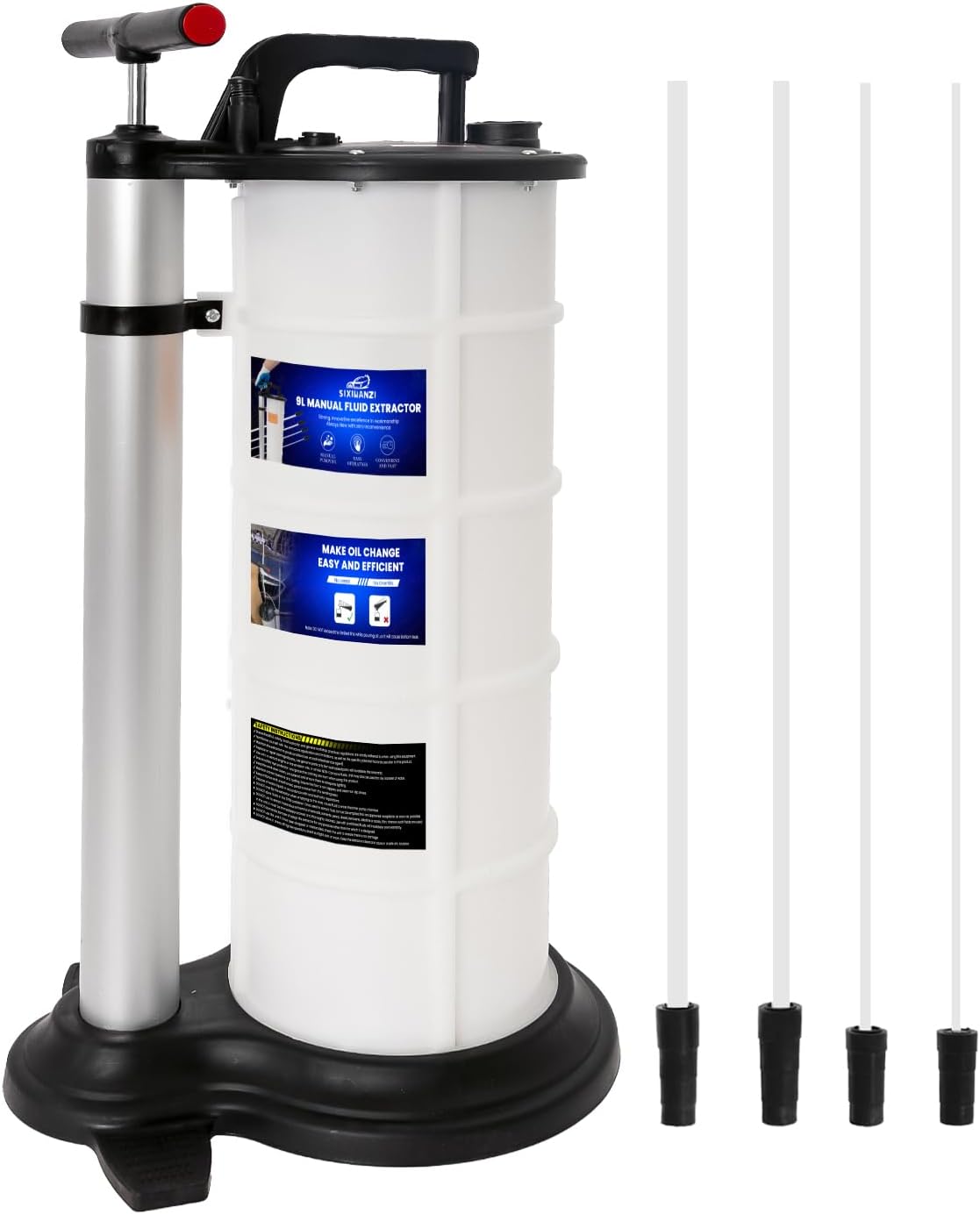 SIXIWANZI Manual 9L Oil Extractor Pump, Fluid Extractor for Oil Change
