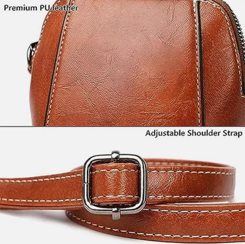 Elmyse Crossbody Bag Leather,Happywind Crossbody Cellphone Purse,Happy Wind Retro All-Match Vertical Cellphone Bag4