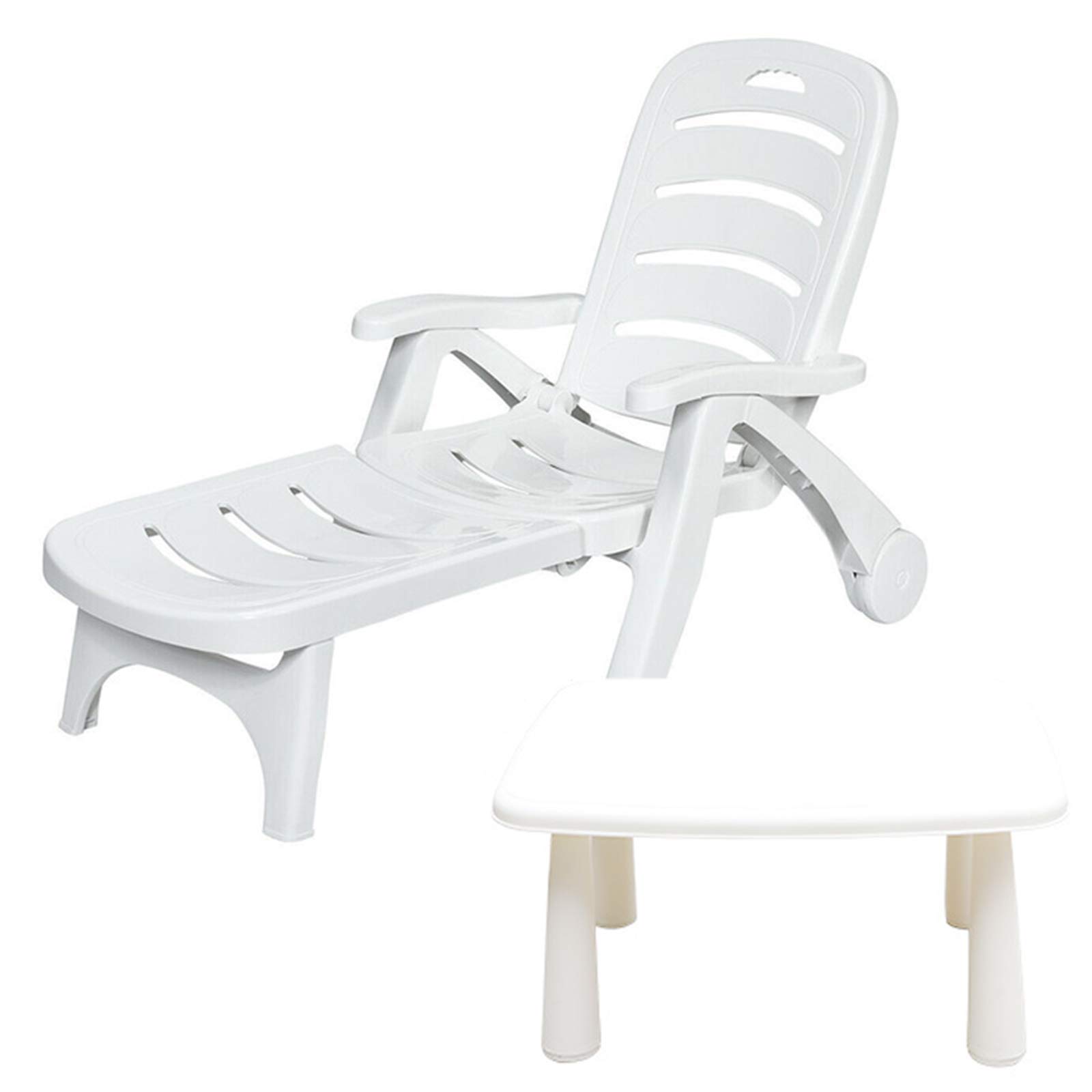 Tumbona Plegable,terraza Playa Jardin Aluminio Madera Parasol plastico Ligera Acolchada Silla Hamaca cojin Funda Exterior Tumbonas Sillas Plegables Cojines para tumbonas de Exterior Hogar Me
