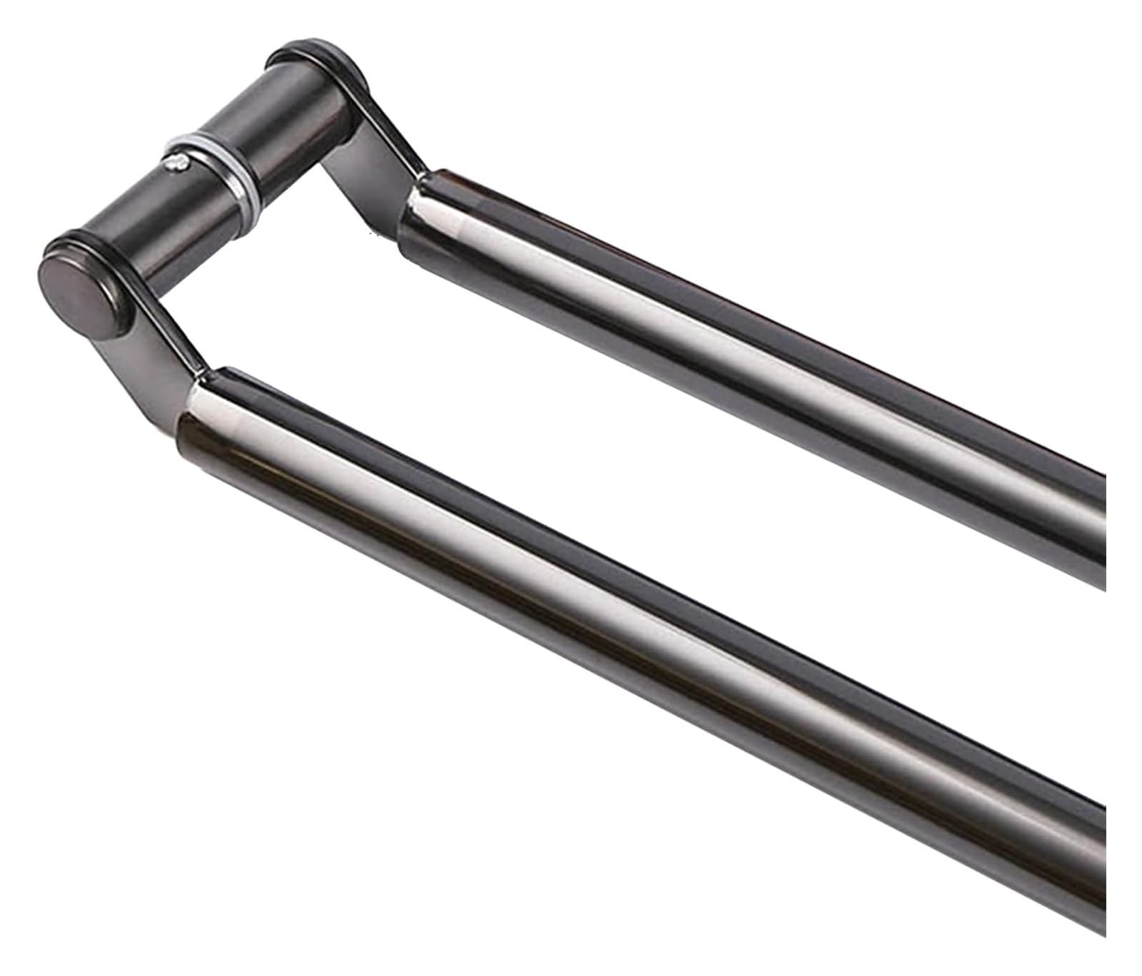 BHGFYXBS Push Pull Door Handle Stainless Steel Push Pull Door Handle, Commercial Double Sided Bar Barn Door Handles Shower Glass Pulls, Office Shop Entry, Garages Sheds,Black-60,Black-60cm(24in)