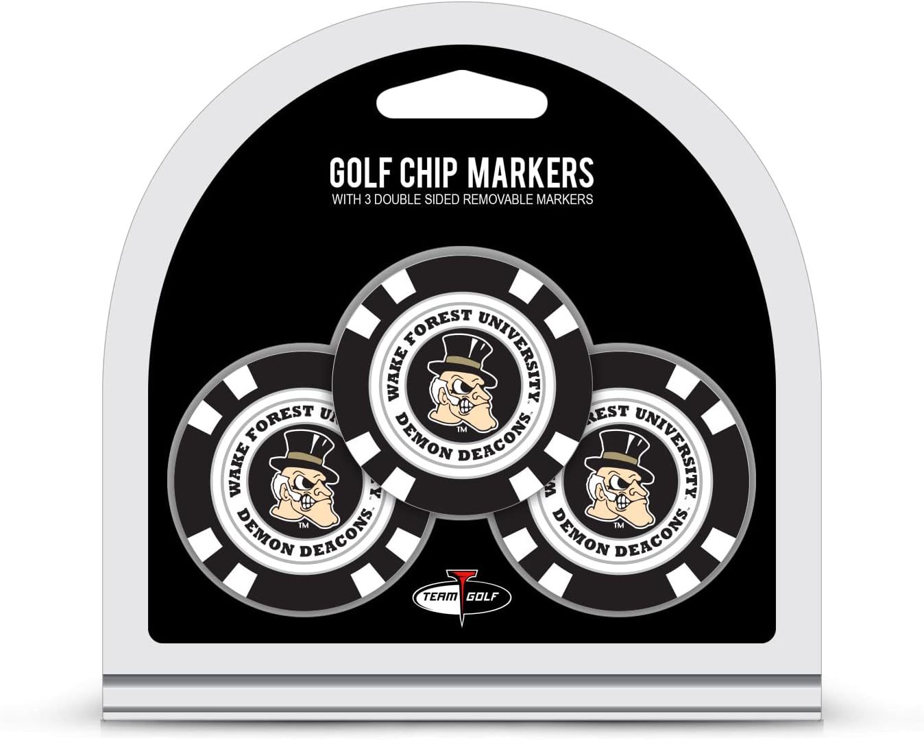Team Golf NCAA Poker Chip Size with Pop Out Smaller Double-Sided Enamel Markers