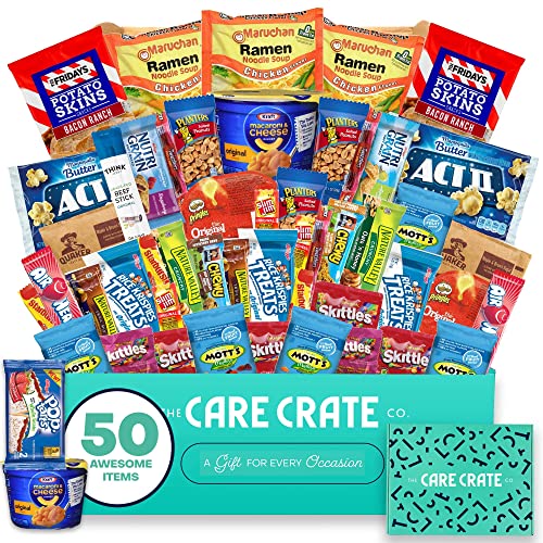 Microwave​ Snack Care Package - ​50 Piece​ Bulk Variety Pack Box Snack Box...