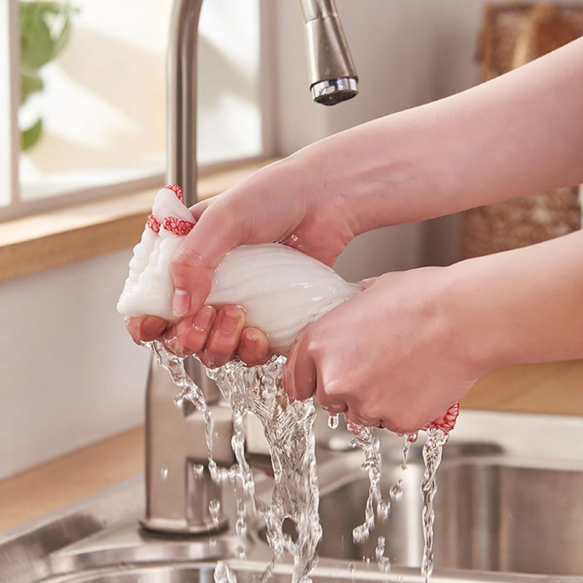 INOOMP 6 Paños de Cocina Multifuncionales, de Limpieza de Algodón Gruesos y Absorbentes, para Uso Doméstico en Cocina y Limpieza