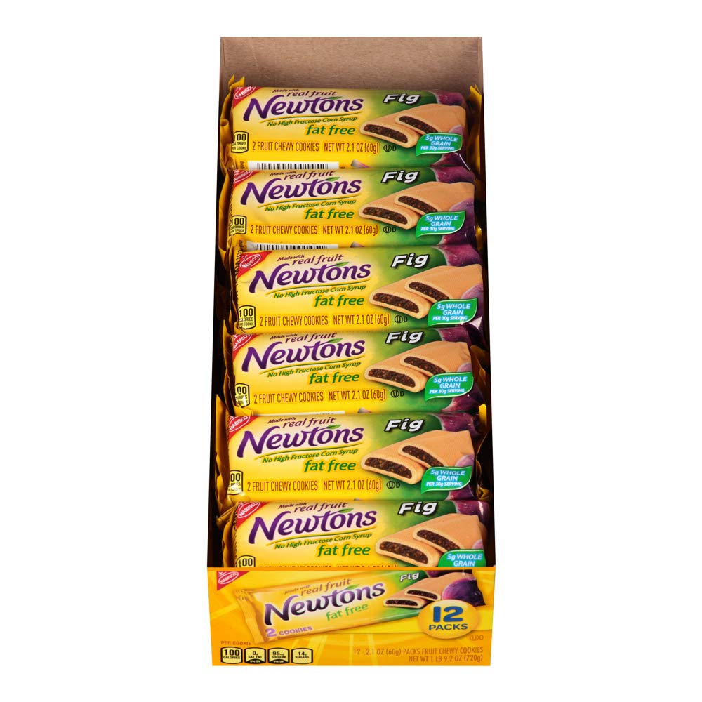 Newtons Fig Fat Free Fruit Chewy Cookies - Snack Packs, 12 Count Box, 25.2 Ounce (Pack of 4) total 48 count