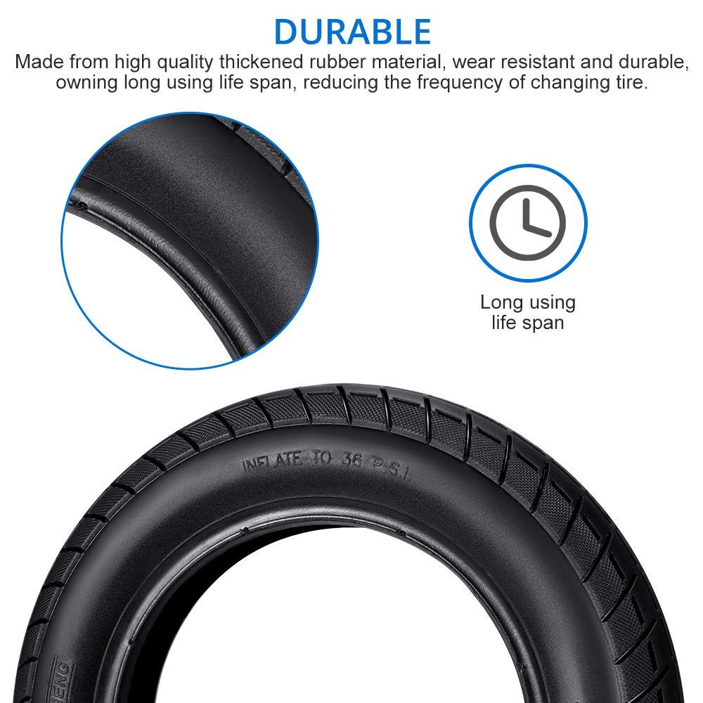 Rueda de Repuesto de neumático de Scooter Delantero/Trasero de 10 Pulgadas para M365 de 8,5 Pulgadas,neumático Exterior de Goma de Scooter eléctrico para M365 Pro