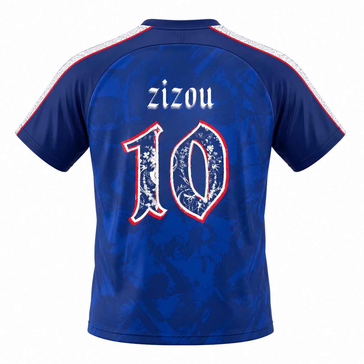 Maillot France Style Équipe Nationale – Hommage Zizou N°10 – Bleu Blanc Rouge – Design Collector – Maillot Football Homme