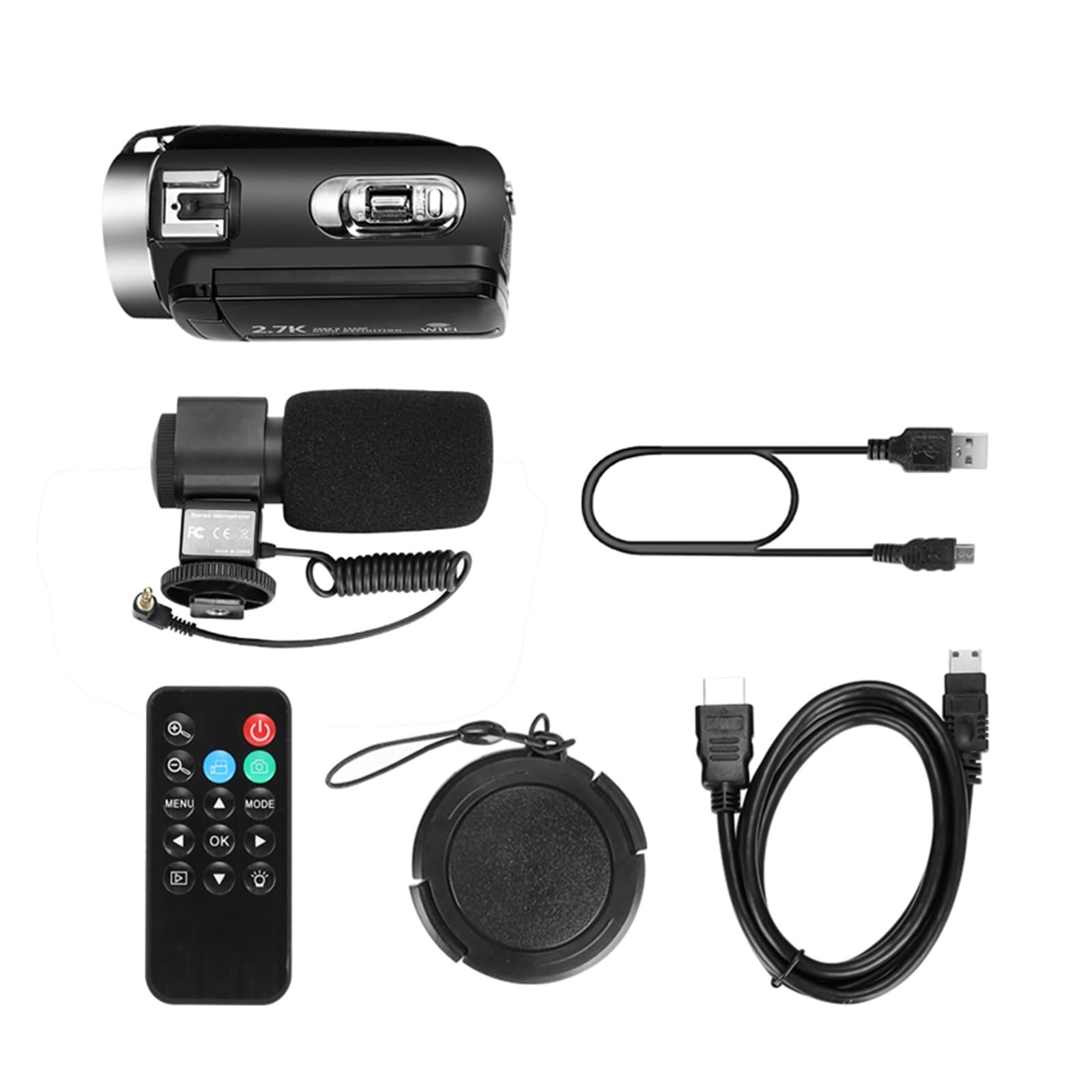 DELURA Videocamere Grandangolari 18X 4K Digital Vlog Camcorder Blogger Time Lapse 48MP Registratore Fotografico Ruota Touch Screen Telecamera HD (Size : No SD Card)