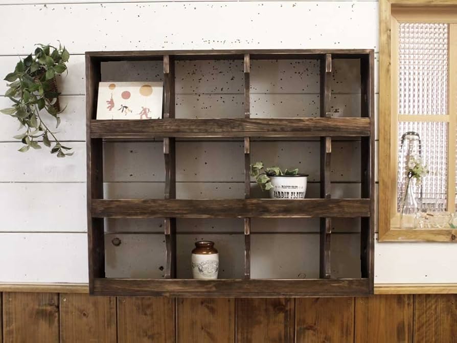 木製壁掛け9マスディスプレイボックス 木製壁掛け9マスディスプレイボックス 木製ディスプレイボックス