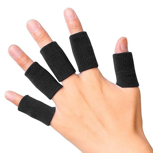 20 fundas elásticas para los dedos, soporte deportivo para pulgar, protector de artritis, cubierta transpirable para dedos gatillo, grietas,