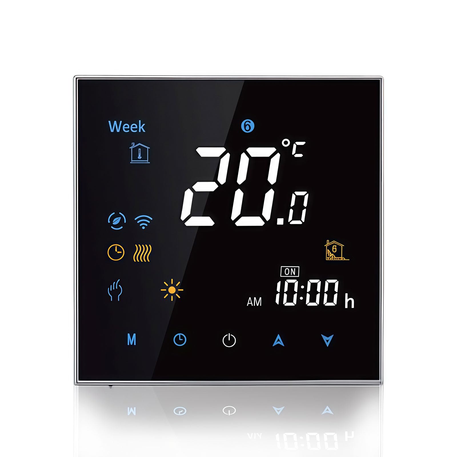 Caslant 3000 Series Wi-Fi Thermostat - Programmable Touch Screen Thermostat for Heating or Air Conditioning - Remote Control from Mobile Phone Compatible with Alexa, Google Home and IFTTT