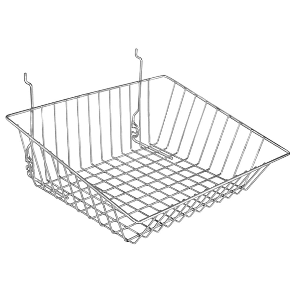 Sloping Basket Fits Slatwall Gridwall Pegboard 15
